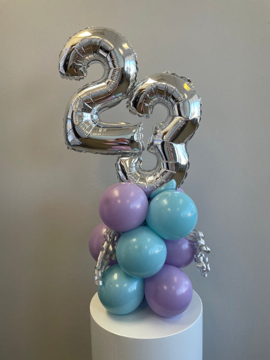 Tabletop Column w/ 2 14" Number Toppers